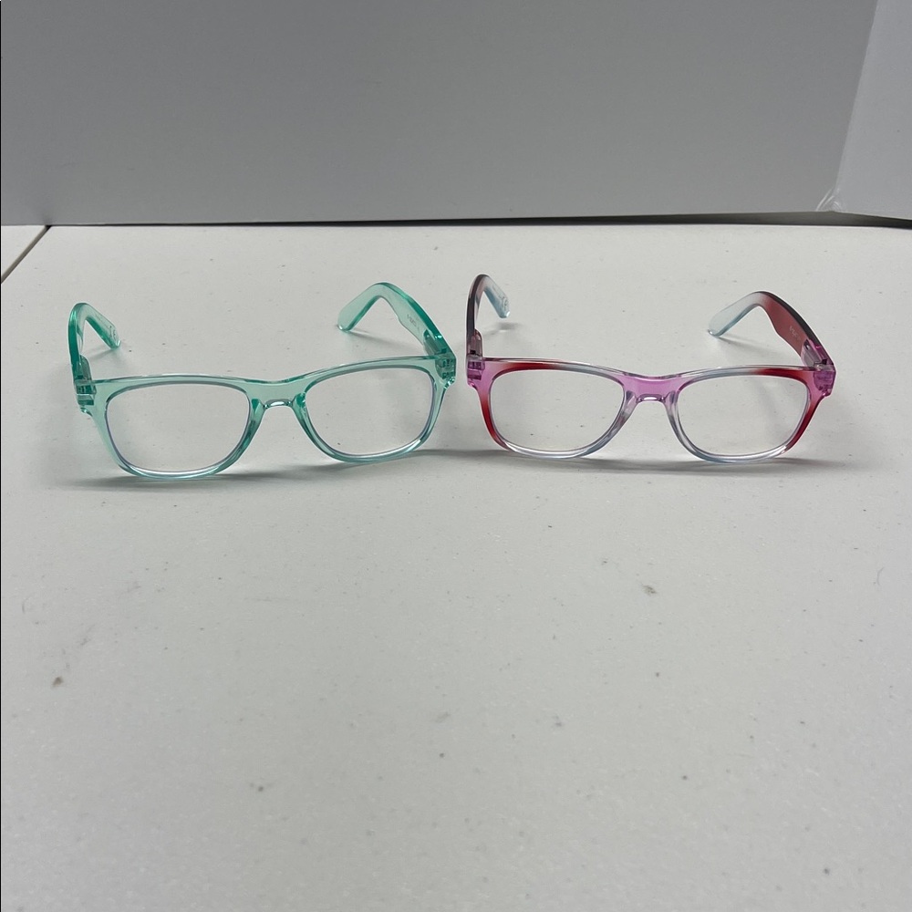 2 Speck Kids Glasses - Pink and Green glasses.